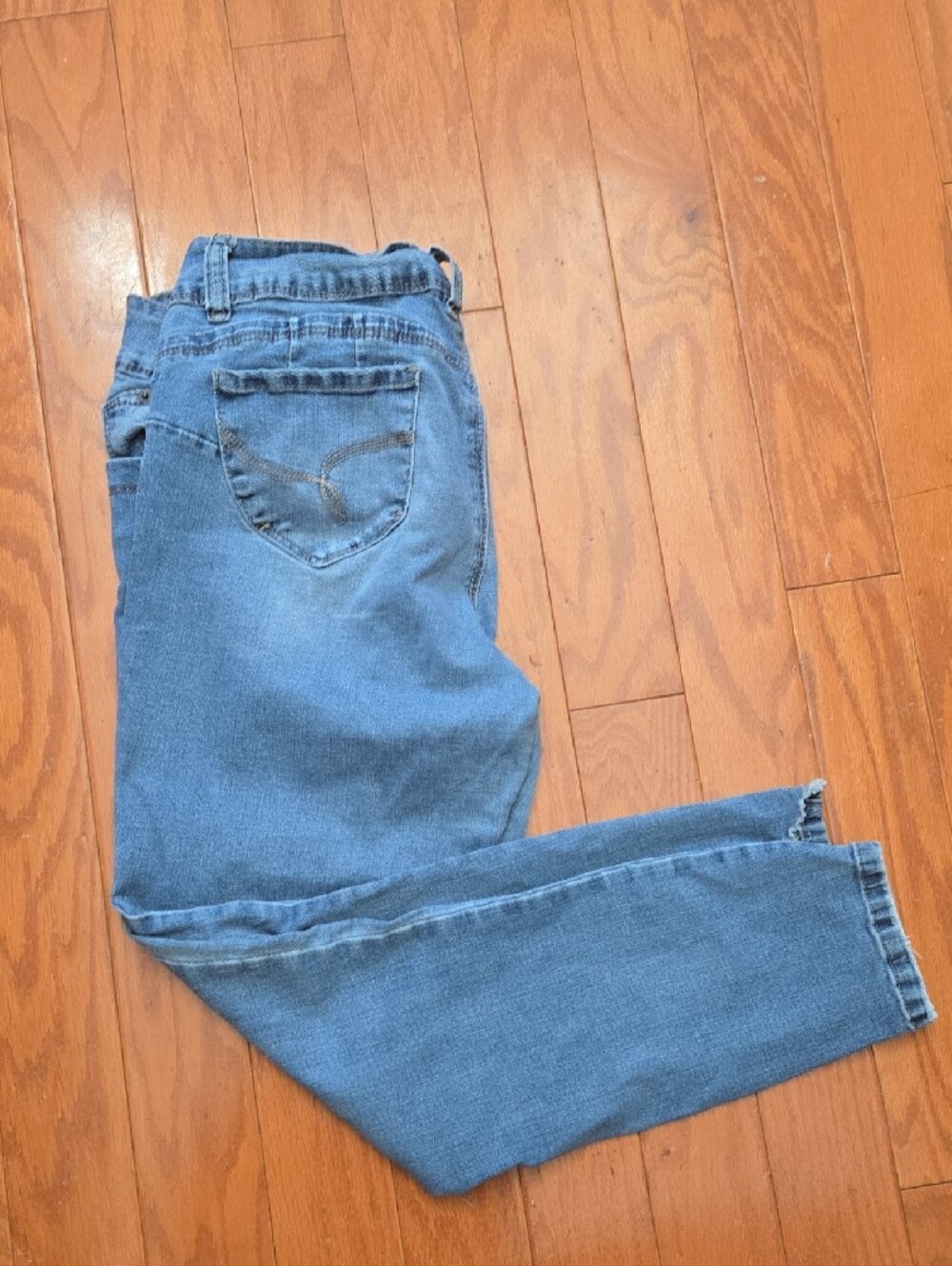Royalty For Me Light Blue Ripped Skinny Jeans Size 12 - Picture 9 of 9